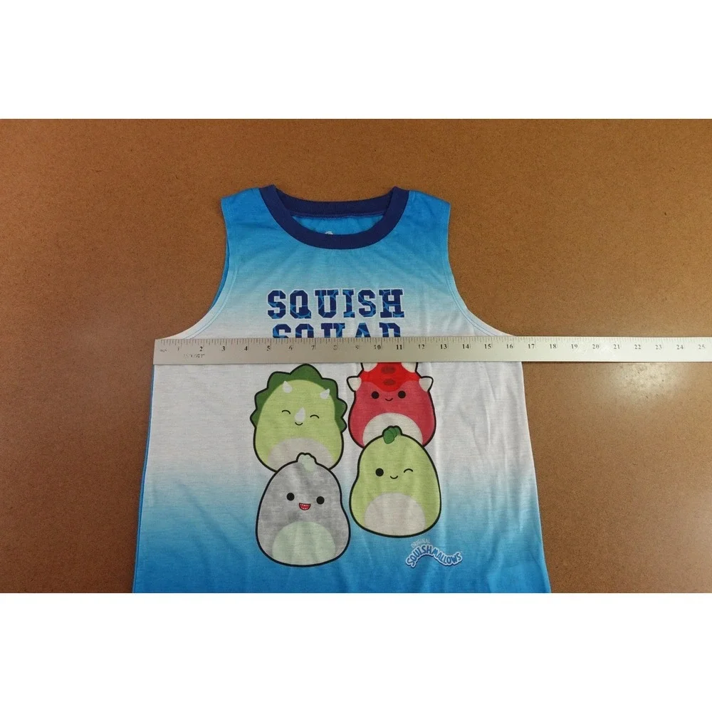 Squishmallows Girls Size 12 Blue Graphic Pajama Tank Top NWT